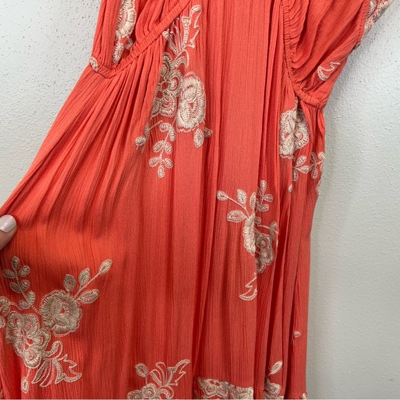 Coco + Jaimeson S Chic Coral Floral Maxi Dress Beach Vacation Boho Resort Summer - Picture 5 of 12